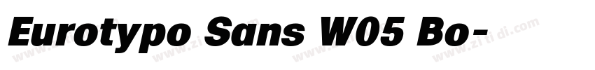 Eurotypo Sans W05 Bo字体转换